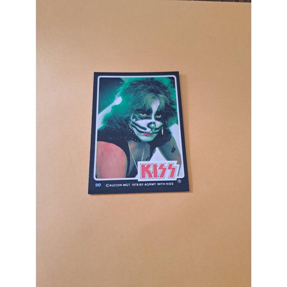 Vintage 1978 Aucoin Management AGRMT KISS Trading Card No 30 Collectible Rock